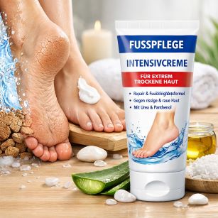Trockene Fersen und rissige Haut – Urea-Fußcreme